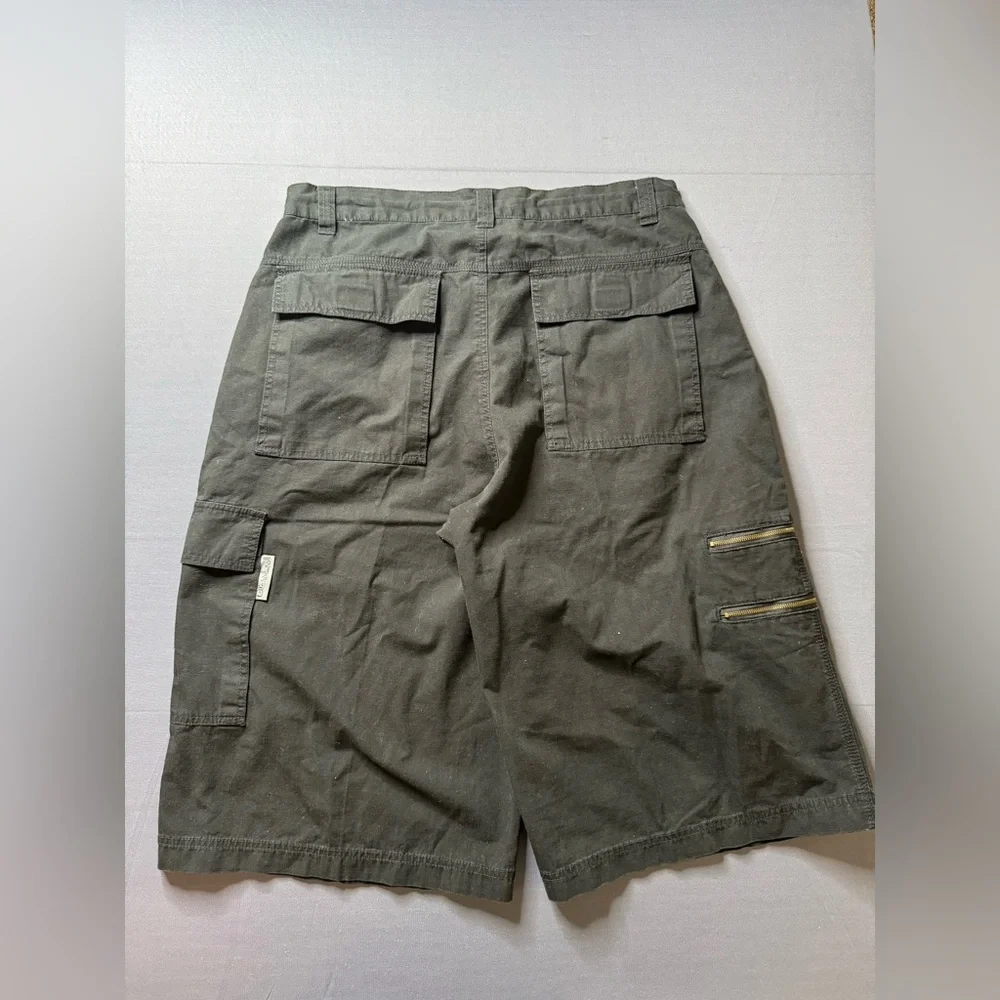 Alteredmind Cargo Baggy Shorts Size Large Black #840 - Picture 5 of 7